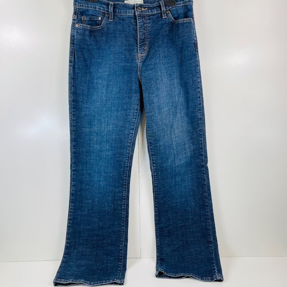 Levi's Perfectly Slimming Boot Cut 512 Jeans Women's 14M Blue Mid Rise - Picture 1 of 13